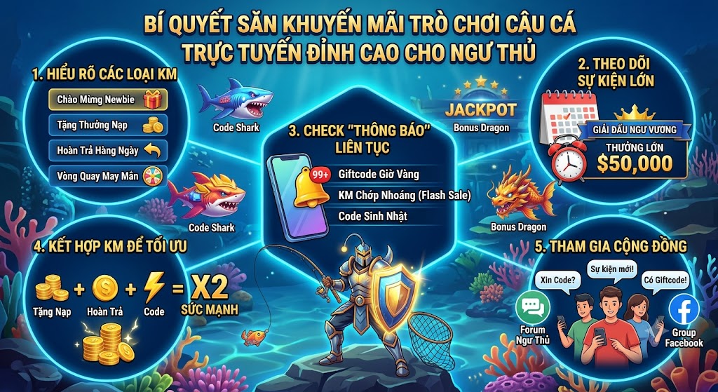 các chương trình khuyến mãi trò chơi câu cá trực tuyến